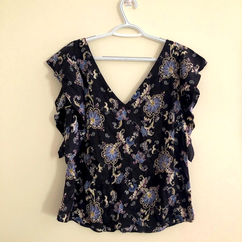Rebecca Taylor V-Neck short sleeves blouse.New with tag